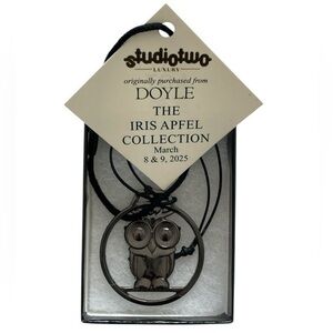 Iris Apfel For Bernardaud Owl Pendant